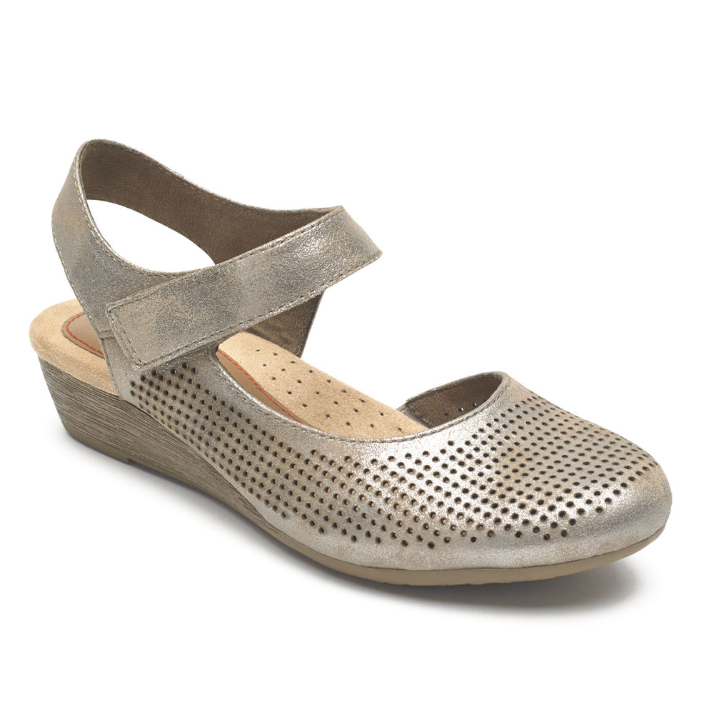 Rockport Womens Cobb Hill Judson Ballet Mid - Wedges Gold - RIU619035